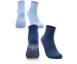 Occulto Calze Antiscivolo Donna 80% cotone 2-4 Paia (Modello: Madeleine) 2 Paia | Blu,navy 39-42