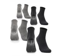 Occulto Calze Antiscivolo Donna 80% cotone 2-4 Paia (Modello: Madeleine) 4 Paia | Grigio,nero 39-42