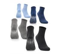 Occulto Calze Antiscivolo Donna 80% cotone 2-4 Paia (Modello: Madeleine) 4 Paia | Grigio,nero,navy,blu 35-38