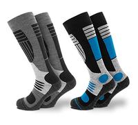 Occulto Calze da Sci Uomo pacco da 2, pacco da 4 (modello: Felix) 2 Paia Blu Nero 39-42