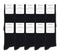 Occulto calze uomo 100% cotone pacco da 10-20 (modello: Ingo) 43-46 10 Paia | Nero