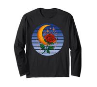 Occulto Crescent Moon Rose Goth, Occultismo Stregoneria Wicca Maglia a Manica