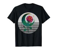 Occulto Crescent Moon Rose Goth, Occultismo Stregoneria Wicca Maglietta