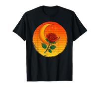 Occulto Crescent Moon Rose Goth, Occultismo Stregoneria Wicca Maglietta