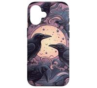 Occulto Dark Academia Luna Celeste Estetica Goth Corvo Custodia per iPhone 16