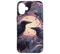 Occulto Dark Academia Luna Celeste Estetica Goth Corvo Custodia per iPhone 16 Plus