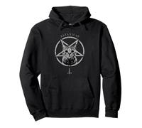 Occulto gotico grunge Satan Cat Devil Black Baphomet Punk 666 Felpa con Cappuccio