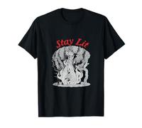 Occulto Gotico Stay Lit Satanic Stregoneria Grunge Goth Maglietta