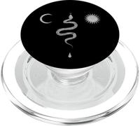 Occulto Moon Snake Gothic Esoteric Grunge Satan Devil Black PopSockets PopGrip per MagSafe