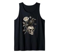 Occulto Rose Raven Skull Occultismo Stregoneria Crow Rose Goth Canotta