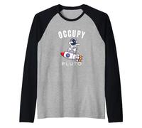 Occupare Plutone Dabbing Spazio Astronauta Maglia con Maniche Raglan