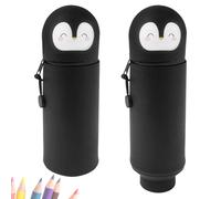 Occupaternm Custodia morbida in silicone, 2 in 1, portapenne per animali, portapenne, portapenne, astuccio per bambini e ragazze, 1 pinguino, Kawaii