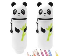 Occupaternm Custodia morbida in silicone, 2 in 1, portapenne per animali, portapenne, portapenne, astuccio per bambini e ragazze, 1 pezzo panda, Kawaii