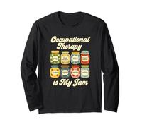 Occupational Therapy Is My Jam Cute OT Jars Graphic Maglia a Manica