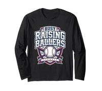 Occupato Raising Ballers Baseball Mamma Maglia a Manica
