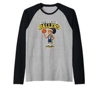 Occupato Raising Ballers Basket Mamma Maglia con Maniche Raglan