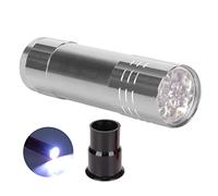 Occupiedpet LED Egg Candler, portatile Tester With Detachable Cone, For Chicken, Duck And Bird Incubation Observation (Silver)