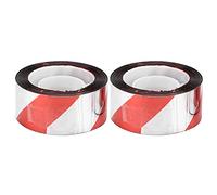 Occupiedpet Nastro ripugnante per uccelli, pellicola riflettente alluminizzata per giardini e campi, confezione da 2 rotoli rosso argento per il controllo degli uccelli da frutteto, risaie, 50 metri