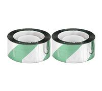 Occupiedpet Nastro ripugnante per uccelli, pellicola riflettente alluminizzata per giardini e campi, confezione da 2 rotoli rosso argento per il controllo degli uccelli da frutteto, risaie, 50 metri