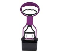 Occupiedpet Pet Pooper Scooper, Plastic Spring Driven Cleaner, Portable Waste Picker, Compact Cleaning Tool, Purple Accessory for Outdoor Walking Cats and Dogs