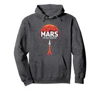 Occupy Mars: la prossima esplorazione Spaziale di frontiera Felpa con Cappuccio, Unisex per Adulti, Grigio Scuro, XXL