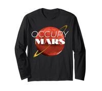 Occupy Mars Marte esplorazione Spazio Razzo Nave Spaziale Maglia a Manica