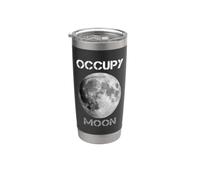 Occupy Moon, Not Mars - Missione Lunare Scienza e Tecnologia Bicchiere termico in acciaio inox doppia parete