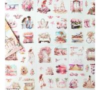 Ocean Adesivi per Scrapbooking Kit,Scrapbooking Accessori in PET per Scrapbook,Junk Journal,Bullet Journal,Notebook,Mobili,DIY Craft,Album Fotografici,Buste,Cartoline(Summer)