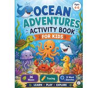 Ocean Adventures Activity Book For Kids: Mazes, Tracing & Word Searches Under the Sea