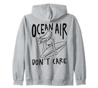 Ocean Air Don't Care Surfer Girl Beach Ocean Waves Surf Felpa con Cappuccio