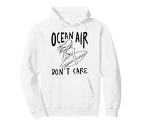 Ocean Air Don't Care Surfer Girl Beach Ocean Waves Surf Felpa con Cappuccio