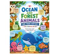 Ocean and Forest Animals and their vritues coloring book