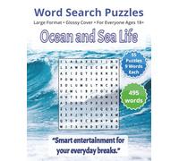 Ocean and Sea Life - Word Search Puzzles 18+: Screen-Free! Challenging Brain Activity for Adults
