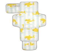 Ocean Animal Balena Striscia Giallo Pannolino Riutilizzabile Fasciatoio Pad con Tasca in Tessuto Impermeabile Pad per Bambino per Ragazza & Ragazzo cambiadores de pa?ales para Bebes
