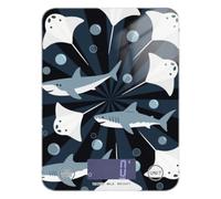 Ocean Animal Manta Ray Pesce Blu Scuro Torrefazione Dieta Bilancia Pesce Digitale Pesce 5 kg/5 g Scala per alimenti con 4 unità per la preparazione dei pasti per la perdita di peso (batterie non
