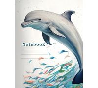 Ocean Animals Notebook - Dolphin Cover - College Ruled - for School and college - 8.5x11 - 120 Pages