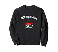 Ocean Beach Fire Island New York Famiglia Vacanza carro Rosso Felpa