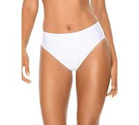 Ocean Blues Slip bikini da donna a vita alta, con elastico per il controllo della pancia, con fodera confortevole, bianco, M
