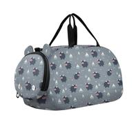 Ocean Buffalo Grigio Piccola Borsa da Palestra con Scomparto Scarpe Multifunzionale Weekender Overnight Range Bag per Ragazzi e Ragazze bolsa para hombre
