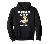 OCEAN CITY MARYLAND Surf Vacanze Tramonto Surf Viaggi Felpa con Cappuccio