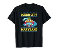 Ocean City Maryland Tropical Ananas Pool Float Oceano Maglietta