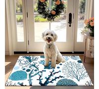 Ocean Coral Vita Marina Non-Slip Assorbente Mat Porta per Porta d'ingresso, Corridoio, Cucina - Pratico di Polvere Cattura Tappeto