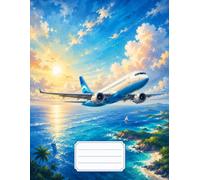 Ocean Crossing: Wide Ruled Composition Book for Teens, High School Students and Travel Lovers for School Notes, Creative Writing, Homework and Everyday Use