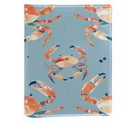 Ocean Cute Crab - Copertina per libri sostituibile, in pelle PU, riutilizzabile, adatta per notebook da 148 x 210 mm