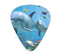 Ocean Dolphin Looking At You Plettri per chitarra - Accessori per chitarra - Plettri per chitarra acustica Chitarra elettrica Basso per uomo donna Chitarrista professionista musicisti e principianti