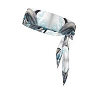 Ocean Dolphin Looking at You Stampa Sport Fasce per la testa Bandane Allenamento Fascia per capelli Athletic Fasce per il sudore per corsa Tennis