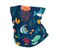 Ocean Fish Tartaruga Medusa Stampa Sci Copertura Del Viso Freddo Sciarpa Per Uomo Donna, Scaldacollo Ghetta Per Sci Corsa