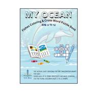 Ocean Friends: Color & Play: A Fun Coloring & Crossword Activity Book Featuring Beautiful Ocean Fish for Kids Ages 3-12