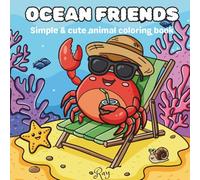 Ocean friends: Simple & cute Animal coloring book