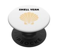 Ocean funny minimalist shells Simple quote yeah Seashell PopSockets PopGrip Adesivo